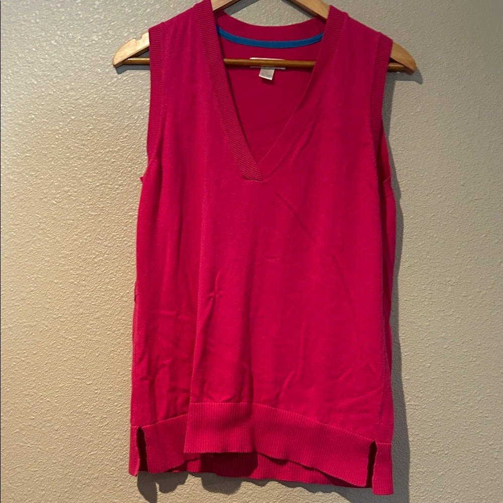 Lady Hagen Vibrant Pink V-Neck Sleeveless Tank